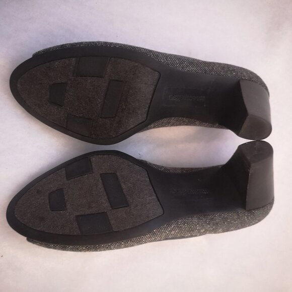Naturalizer Ladies Size 8.5M Black & Grey Tweed Peep Toe Pumps - Picture 8 of 11